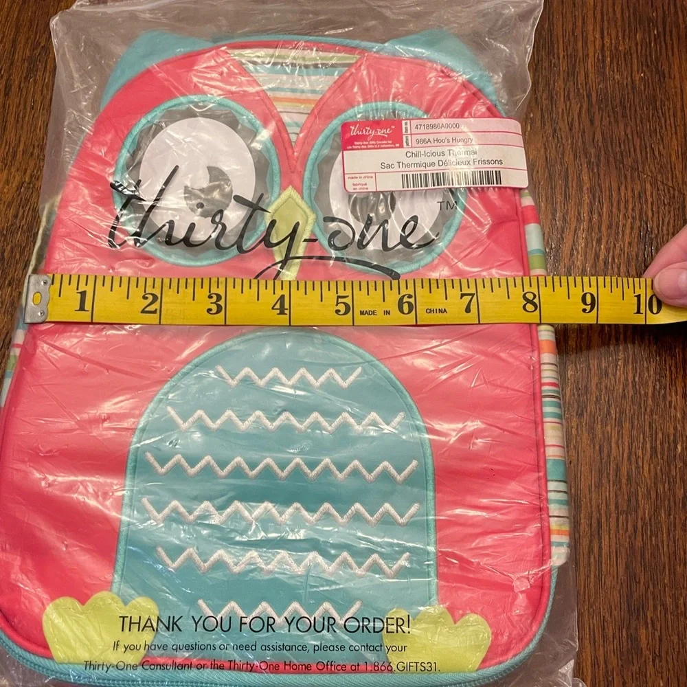 Thirty-One Hoo’s Hungry Chill-Icious Thermal Bag in Pink and Blue
